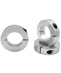 One Aluminum Alloy Fixed Locking Limit Ring Anodized Finish Fits Drive Shafts Gearbox Machine Tools Split Clamp Strong Grip Good for Softer Parts Shop Garage Use Reliable Hold Stays Put Built Tough for Heavy Loads Long Lasting Lifespan, aluminum split clamp rings