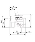 Heavy Duty Industrial Diaphragm Vacuum Pump Built Like A Tank For Rock Solid Suction measurements and features diagram.