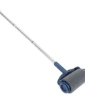 Heavy Duty Self Filling Paint Roller Kit With Adjustable Telescoping Pole features a gray roller and dark blue handle.