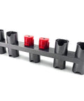 Wall Mount Accessory Holder for Dyson V7 V8 V10 V11, black plastic with 9 slots for docking station organization.