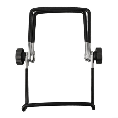 Two Pack Foldable Solar Panel Stands With Adjustable Tilt Mounts, black metal support brackets, foldable, off grid ready.