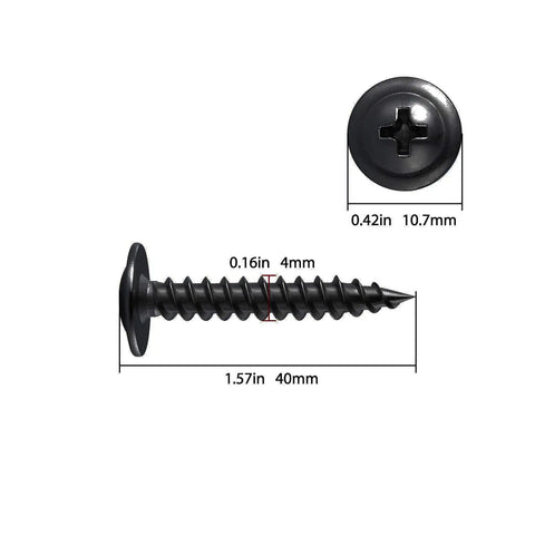 Eight By One And One Half Inch Black Truss Head Wood Screws Self Tapping Zinc Oxide Coating Pack Of 150 High Strength Carbon Steel Rust Proof
