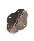 10 Pack 46X35MM Oval Antique Lace Box Hinges With Six Hole Design for Furniture Hardware Connectors Cabinets Drawers.