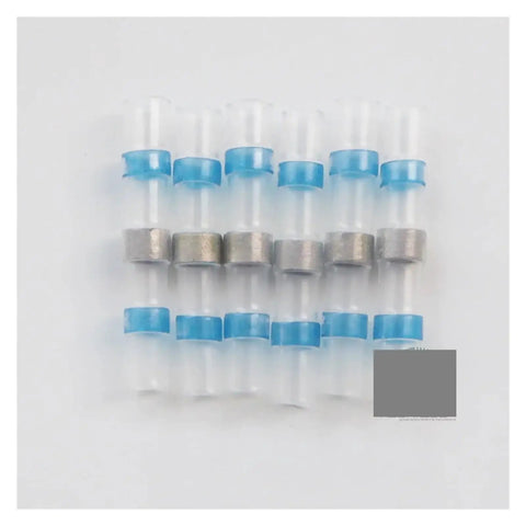 Heat Shrink Wire Terminals Kit For Automotive Spade Connectors, Insulated Solder Seal Terminals in blue and silver