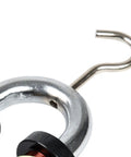 Close-up of U Shaped Horseshoe Solenoid Electromagnet Kit for Electromagnetism Demos and Physics Lab Projects, durable metal hook detail.