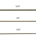 Three welding rods in varying diameters, highlighting the 3/32 inch Premium Arc Stick Electrodes, 14 Inch Welding Rods size.