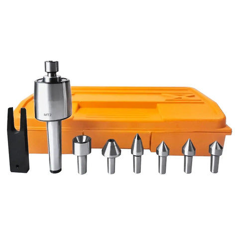MT2 Medium Duty Live Center Set for Lathe Tailstock 2MT Morse Taper Revolving Center with High Carbon Steel Interchangeable Tips