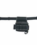 Heavy Duty Oxford Canvas Tool Belt With Deep Pockets And Secure Loops Waterproof Waist Carrier Adjustable Work Harness For Electricians And Everyday Hustle Builders Black Gray, front view showing multiple pockets.