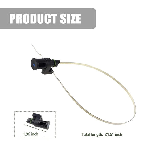 One Piece Car Transmission Oil Dipstick With 23 Point 8 Inch Stainless Steel Engine Oil Level Indicator highlighted with size dimensions