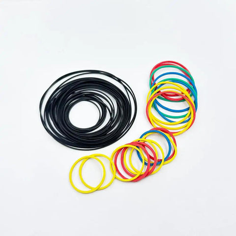 48 Pcs Pulley Belts For RC Cars And Robots, Rubber Transmission Drive Belts With Mixed Colors, 28 Black And 20 Random Color Belts