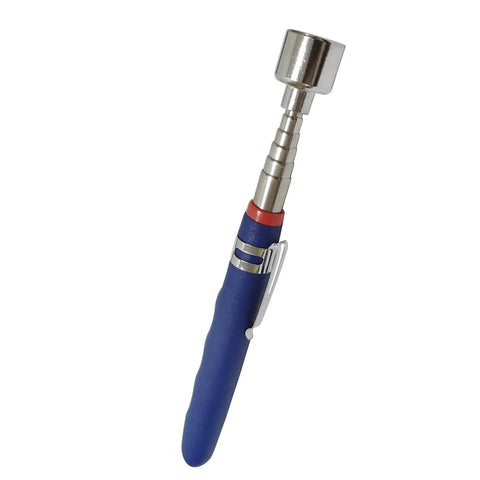 Claw Grabber Pickup Tool With 20Lb Telescoping Magnet and blue handle shown extended