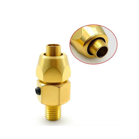 Heavy Duty Laser Welding Wire Feed Hose For Fiber Laser Welders with close-up of durable gold connector fitting