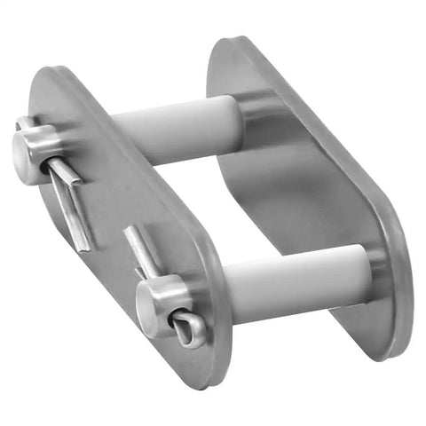 Close-up of CA620 Agricultural Roller Chain Connecting Master Link Kit, 1 21 32 Inch Pitch, Pre Lubed, Shot Peened, Steel, Easy Install.