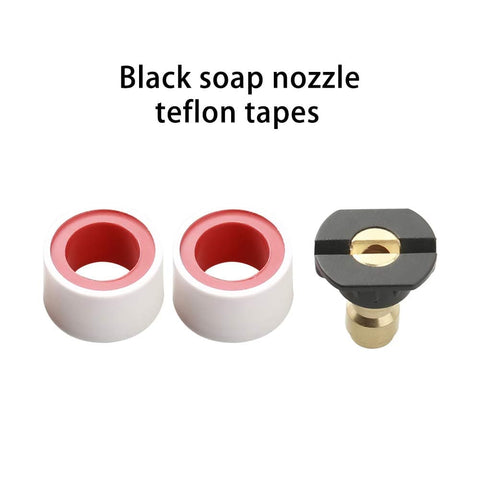 Chemical Injector Kit For Pressure Washer With 4000 PSI Adjustable Soap Dispenser And One Quarter Inch Black Nozzle Teflon Tape