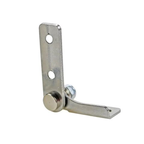 Stainless steel damping hinge with adjustable torque; side view, two mounting holes