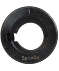 Heavy Duty One Inch Solid Shaft Coupler With Keyway And Set Screws, Three Inch Long, One Inch Bore, One And Five Eighths Inch Outside Diameter, Black Oxide Finish, C1018 Mild Steel, One Quarter Inch By One Eighth Inch Keyway, For Motors And Machinery black shaft coupler
