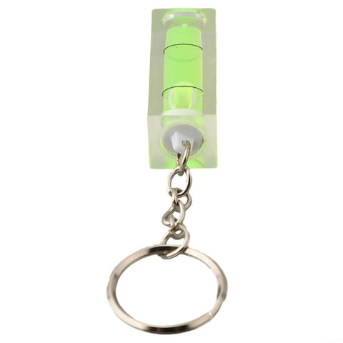 Green for bullseye Square for spirit Level Bubble Inclinometer for PTZ with keychain attachment, acrylic material, compact design.