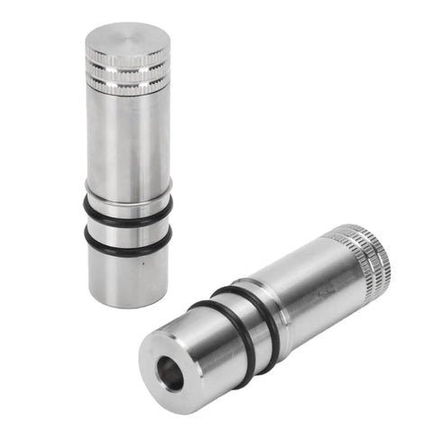 20mm Pro Grade Stainless Steel Bench Dog Clamp For MFT Tables shown in upright and horizontal positions