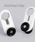 No-Fuss Heavy Duty Double Row Curtain Track For Ceiling Mount Quiet Drop Ceiling System Easy Install Room Divider For Living Room Bedroom Hospital White 3.6m 11.8ft steel sheet pulley