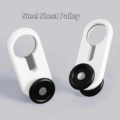 No-Fuss Heavy Duty Double Row Curtain Track For Ceiling Mount Quiet Drop Ceiling System Easy Install Room Divider For Living Room Bedroom Hospital White 3.6m 11.8ft steel sheet pulley