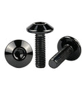 4Pcs M6x12mm Black Allen Bolts 304 Stainless Steel Socket Head Cap Screws, showcasing three angles of black screws.