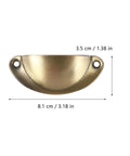 Retro Iron Cabinet Handle Set 10 Pieces 81x35mm Brushed Antique Bronze Drawer Pulls For Kitchen Cabinets And Furniture Hardware Replacement, Easy Install, Classic Retro Style, shown in brushed antique bronze with dimensions 8.1x3.5cm