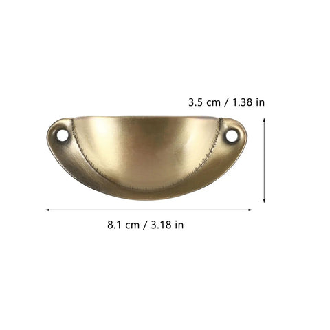 Retro Iron Cabinet Handle Set 10 Pieces 81x35mm Brushed Antique Bronze Drawer Pulls For Kitchen Cabinets And Furniture Hardware Replacement, Easy Install, Classic Retro Style, shown in brushed antique bronze with dimensions 8.1x3.5cm
