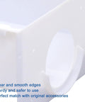 Ultra Durable Ice Maker Replacement Part WPW10670845 AP6023698 For Refrigerator Ice Bucket Compatible With Whirlpool Kenmore KitchenAid Amana No Brainer Install For Models 2196091 1115342 1115372 2152701, white plastic ice bucket close-up