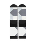 Fresh Black And White Grid Pattern Ankle And Crew Socks Men Women Unisex Athletic Daily Workout Breathable Polyester Blend.