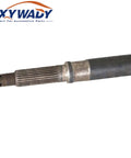 Close-up of 24-spline axle from the Rear Axle And Brake Hub Drum Assembly Kit With 24 Spline Replacement For Electric And Gas Golf Carts 1982 To 1993