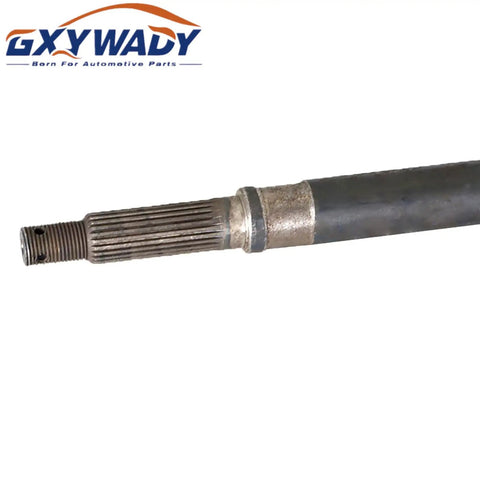 Close-up of 24-spline axle from the Rear Axle And Brake Hub Drum Assembly Kit With 24 Spline Replacement For Electric And Gas Golf Carts 1982 To 1993