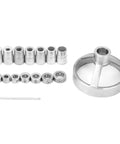 Heavy Duty Woodworking Locator Set for Precise Vertical Drilling and Molding Steel Forged Jigs with Strong Clamps Non Slip Rubber Bases