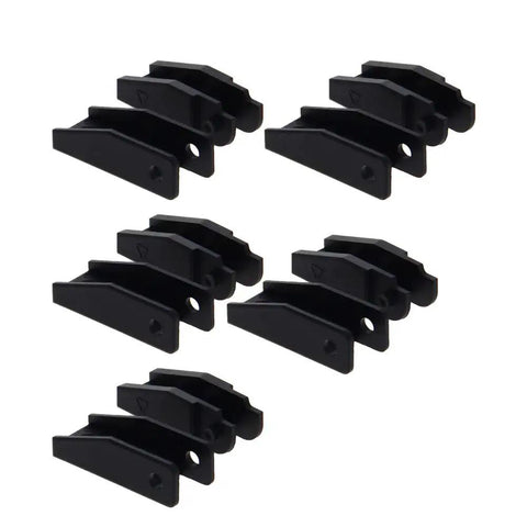 End Connector Joints For 7x7mm Drag Chain Cable Carrier Low Profile Black Links, set of black connectors for custom lengths.
