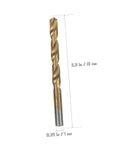 Rock Solid 19 Piece High-Speed Steel Cobalt Drill Bit Set With Twisted Design For Stainless Steel Alloy Timber Plastic And Professional Heavy Duty Drilling Projects That Make Short Work Of Tough Materials, 19pc 5.11 in drill bit