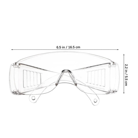 Six Pair Set Top Shelf protective Safety Glasses With smart Vitilated Wraparound Frames Antifu light Side Shields And heavy duty Grip For Hard Hat Sites That Really Slaps front view with dimensions 6.5 in x 2.2 in