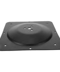 Hella Sturdy Heavy Duty Iron Table Leg Connector Bracket And Furniture Fastener For Diy Repairs Securing Wobbly Legs On Sofas Ottomans And Dining Tables With Slick Mounting Plate, matte black mounting plate.