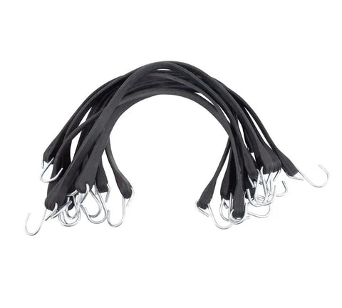 50 Pack 31 Inch Natural Rubber Tarp Bungee Straps With Crimped S Hooks Made From Galvanized Steel Heavy Duty Tie Down Cords For Securing Tarps