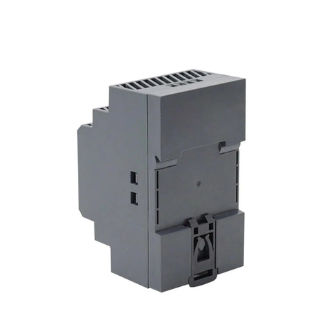 Ultra Slim 60W DIN Rail Power Supply 100-240V AC In, Pro Grade 5V 12V 24V 48V Outputs back view on white background