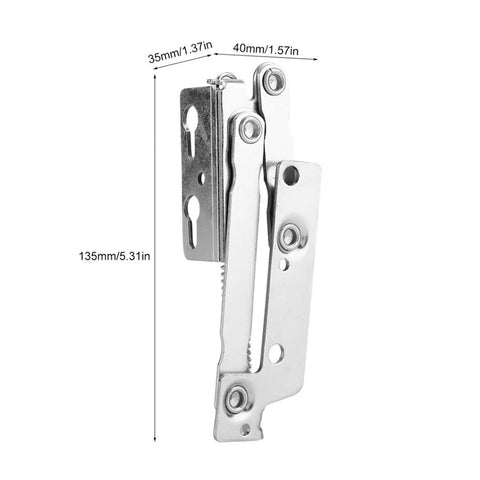 Two Pack 80 Degree Steel Spring Door Hinges Lift Hinges For Cabinets Closets Wardrobes And Sofas Durable Heavy Duty Easy Install