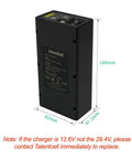 High Capacity Portable Power Bank 155Wh Multi Voltage Output 24V DC 12V DC And 5V USB shown with dimensions and ports