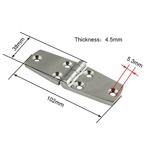 Rock Solid Heavy Duty Ball Bearing Door Hinges Smooth As Butter Mirror Polished Stainless Steel Hardware 102mm length