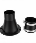 Oreilet 2.5 Inch Magnetic Dust Collection Connector For Woodworking Tools With Rubber Cuff Coupler Quick Connect Shop VAC Adapter System Easy Swap No Clamps Needed Heavy Duty Suction Fitting with black finish.