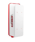Three Pack White Surface Mounted Fire Extinguisher Cabinet With Red Pull Cover For Two Half Or Five Lb Fire Safety Locker outdoor setup