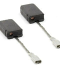 Two 5x10x17mm carbon brushes from Six Pack 51017mm Motor Carbon Brushes For Common Angle Grinders Replacement Repair Kit