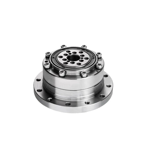 CS14 II Harmonic Drive Reducer CSF14 II Strain Wave Gear Reducer for Stepper Motor, shown in polished metal finish