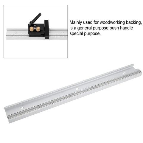 T Track Miter Bar Slider Aluminum Alloy Woodworking Guide Rail With Measuring Scale for DIY Projects, shown close-up 400mm option.