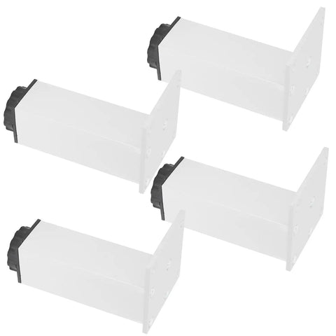 Aluminum Alloy Adjustable Furniture Feet 4 Pack For Cabinets And Sofas, 15mm Height Adjustment, Square Cabinet Legs 120mm, Oxidized Color