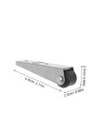 Solid Build Smooth Glide 4 Pack Vertical Barn Door Rollers No Sweat Setup Heavy Duty Pocket Door Hardware Quick Swap Slick Caster Replacement Tracks Pro Kit, close-up of a single heavy-duty steel roller.