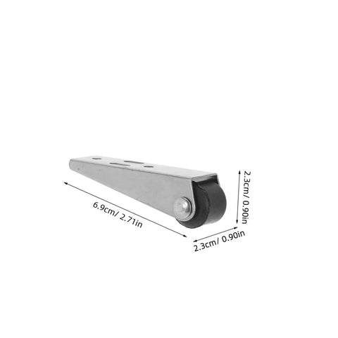 Solid Build Smooth Glide 4 Pack Vertical Barn Door Rollers No Sweat Setup Heavy Duty Pocket Door Hardware Quick Swap Slick Caster Replacement Tracks Pro Kit, close-up of a single heavy-duty steel roller.