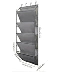Heavy Duty Over The Door Shoe Organizer Multi Pocket Space Saving Closet Hanger For Sneakers Slippers Socks Sturdy Fabric Storage Rack with dimensions.
